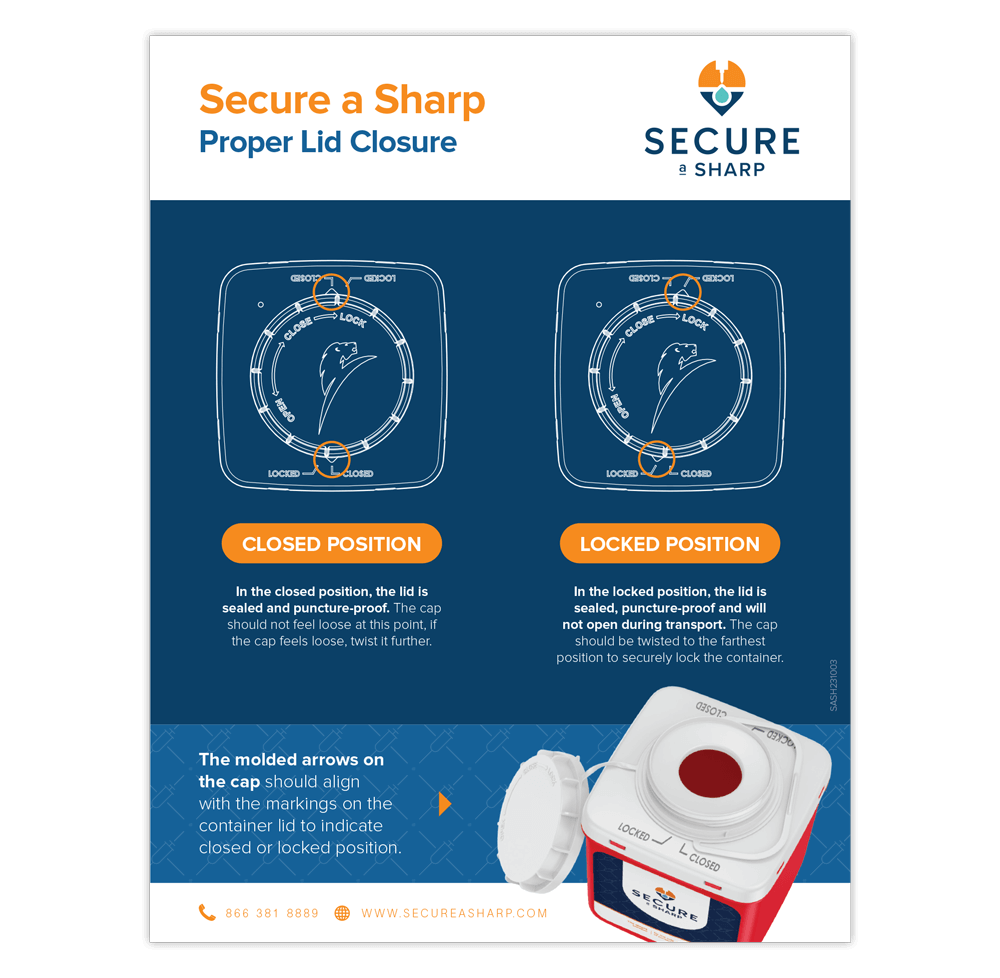 How to Properly Close a Secure a Sharp Container | Daniels Health