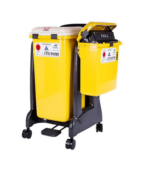 Chemotherapy Waste Containers In Various Sizes With Mobility Options.